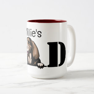 Caneca De Café Em Dois Tons Pai de Pequim Personalizado do Hound Basset