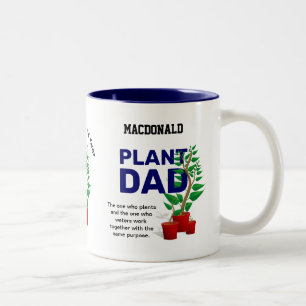 Caneca De Café Em Dois Tons Pai de Plantas Personalizado