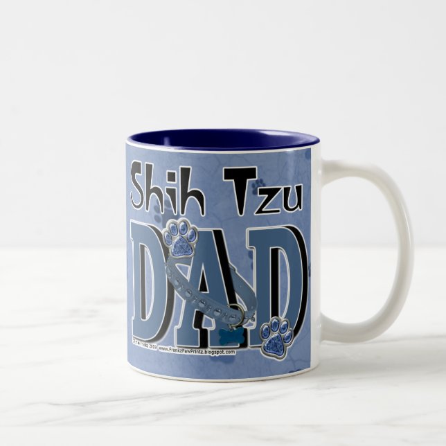 Caneca De Café Em Dois Tons PAI de Shih Tzu (Direita)