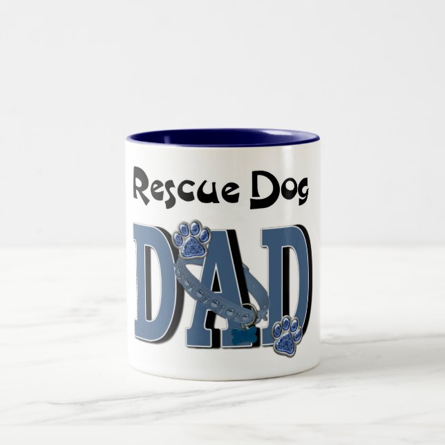 Caneca De Café Em Dois Tons PAI do cão do salvamento (Centro)