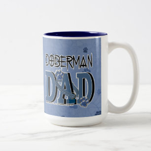 Caneca De Café Em Dois Tons PAI do Doberman