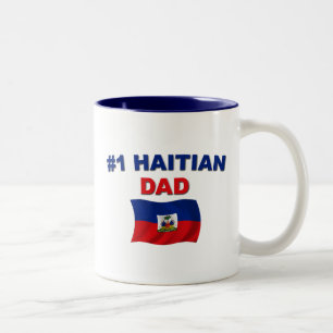 Caneca De Café Em Dois Tons Pai do Haitian #1