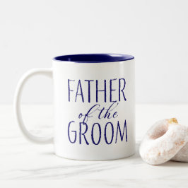 Caneca De Café Em Dois Tons Pai do Noivo Azul Marinho