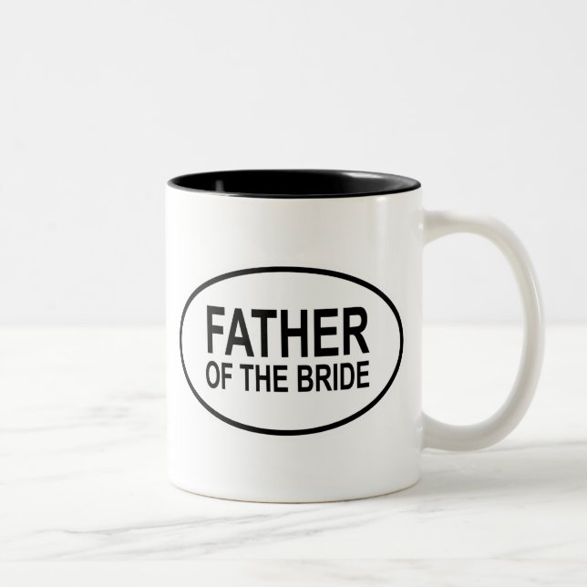 Caneca De Café Em Dois Tons Pai do Oval Wedding da noiva (Direita)