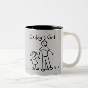Caneca De Café Em Dois Tons Pai e Filha Mug (Personalizar Nomes)