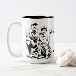 Caneca De Café Em Dois Tons Pai e Golfe Filho Incríveis no dia de os pais