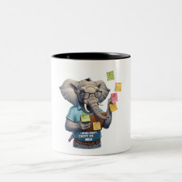 Caneca De Café Em Dois Tons Pai Elefante Que Nunca Esqueci... Exceto Leite