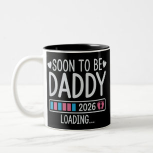 Caneca De Café Em Dois Tons Pai em Breve 2026 Anúncio de Gravidez a Caminho
