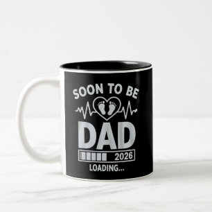 Caneca De Café Em Dois Tons Pai em Breve 2026 Anúncio de Gravidez em Carregame