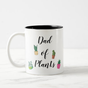 Caneca De Café Em Dois Tons Pai Engraçado de Plantas Plantadoras