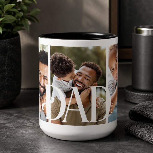Caneca De Café Em Dois Tons Pai Estabeleceu Foto (Criador carregado)