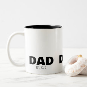 Caneca De Café Em Dois Tons Pai Estabeleceu Novo Presente de Pai