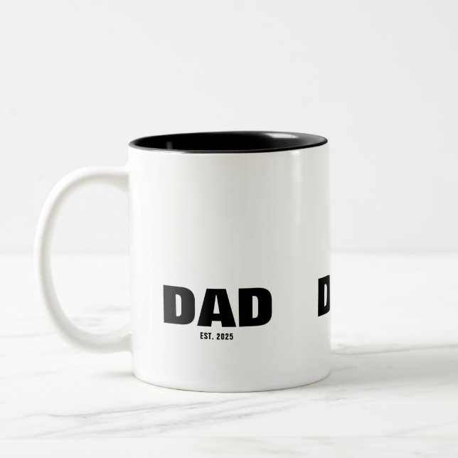 Caneca De Café Em Dois Tons Pai Estabeleceu Novo Presente de Pai (Esquerda)