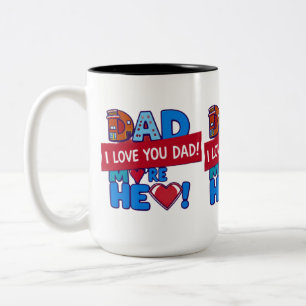 Caneca De Café Em Dois Tons Pai eu te amo