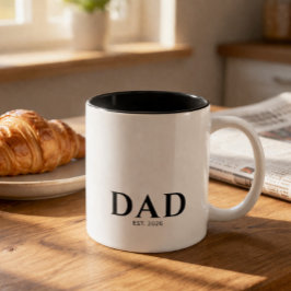 Caneca De Café Em Dois Tons Pai Fundado Novo Presente de Pai