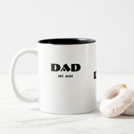 Caneca De Café Em Dois Tons Pai Fundou Novo Presente de Pai