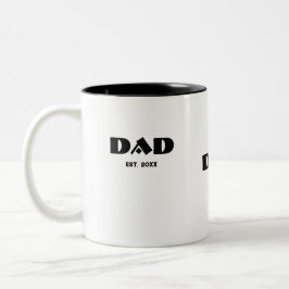 Caneca De Café Em Dois Tons Pai Fundou Novo Presente de Pai