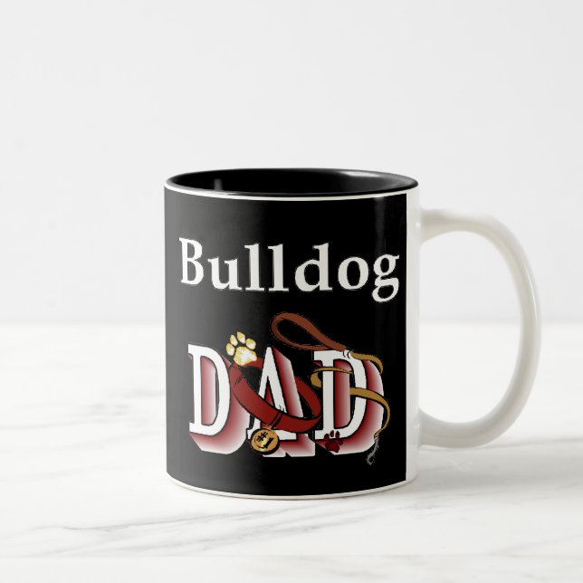 Caneca De Café Em Dois Tons Pai Inglês Buldogue Mug (Direita)