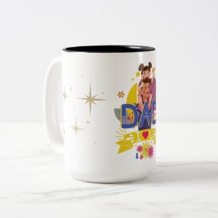 Caneca De Café Em Dois Tons Pai Lover White Premium 15oz Mugs