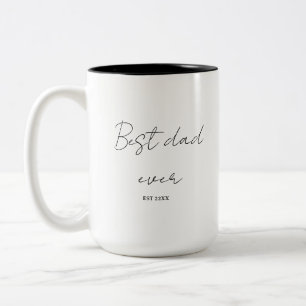 Caneca De Café Em Dois Tons Pai minimalista sempre EST