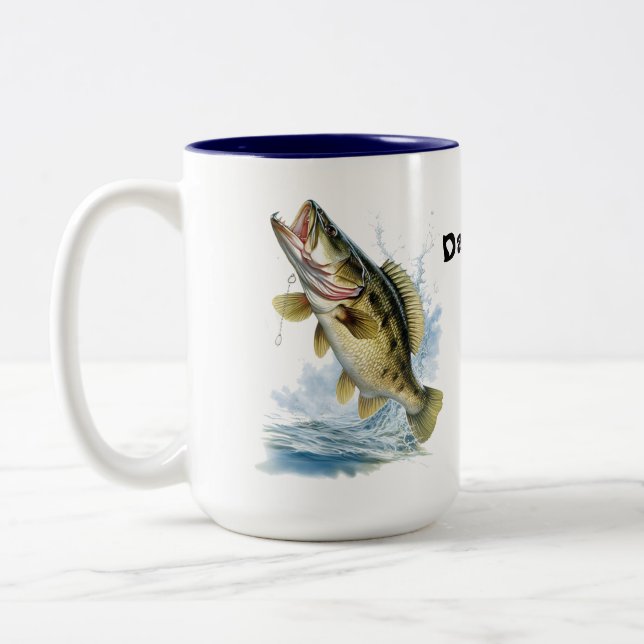Caneca De Café Em Dois Tons Pai Mug com Bass 15oz Mug (Esquerda)