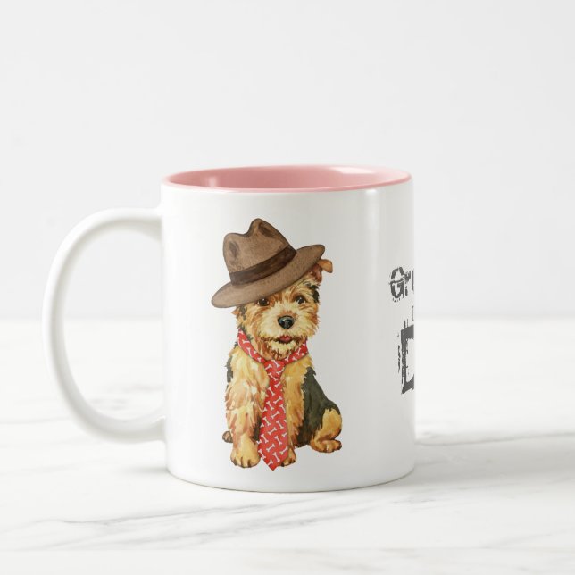 Caneca De Café Em Dois Tons Pai Norwich Terrier (Esquerda)