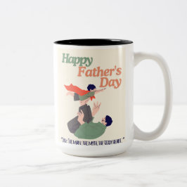 Caneca De Café Em Dois Tons Pai: O Homem. O Mito. Dia do Coração - Pai