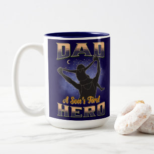 Caneca De Café Em Dois Tons Pai: O Primeiro Herói de um Filho