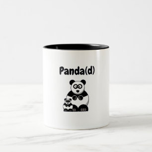 Caneca De Café Em Dois Tons Pai Pandad Panda Ideias de Dia de os pais Engraça