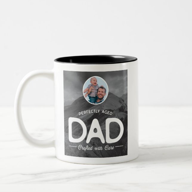Caneca De Café Em Dois Tons Pai Perfeitamente Envelhecido (Esquerda)