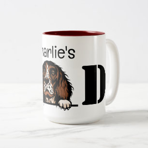 Caneca De Café Em Dois Tons Pai Personalizado Mug Inglês Springer Spaniel