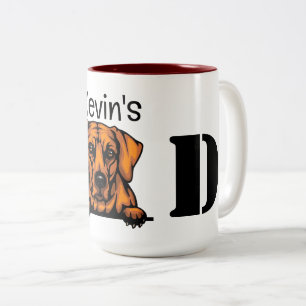 Caneca De Café Em Dois Tons Pai Personalizado Ridgeback Ridgeback da Rodésia
