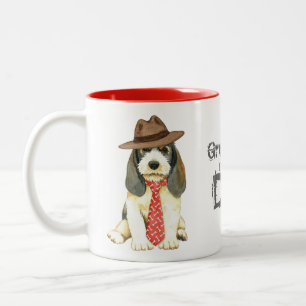 Caneca De Café Em Dois Tons Pai Petit Basset Griffon Vendeen