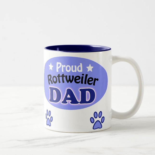 Caneca De Café Em Dois Tons Pai Rottweiler Ortod (Direita)