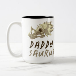 Caneca De Café Em Dois Tons Pai Saurus Dinosaur Mug