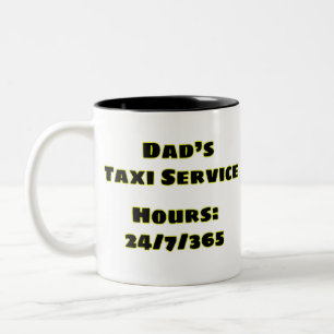 Caneca De Café Em Dois Tons Pai Taxi