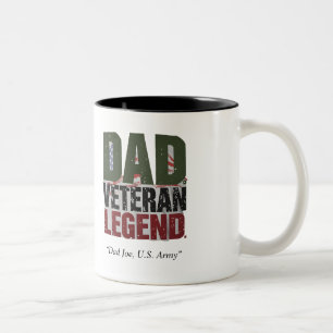 Caneca De Café Em Dois Tons Pai Veterano Legend Mug - Presente personalizado p