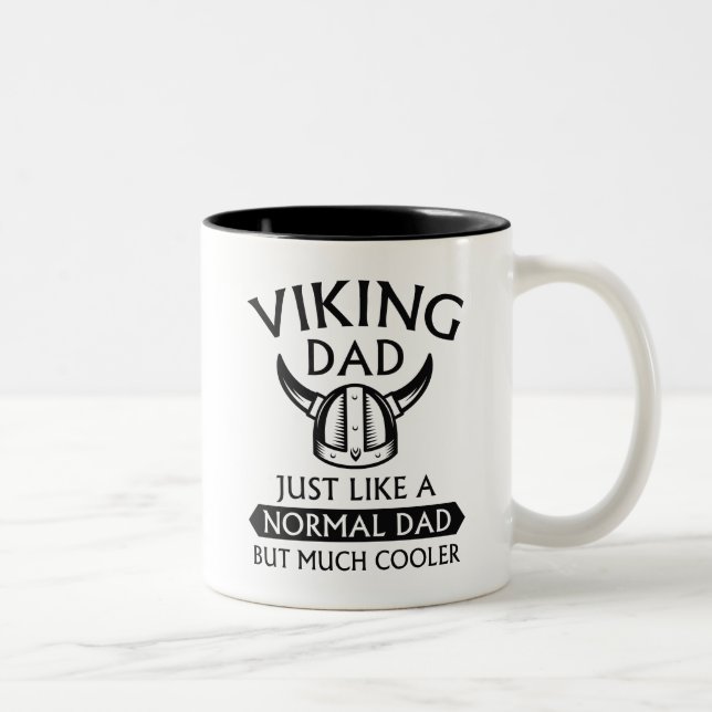 Caneca De Café Em Dois Tons Pai Viking (Direita)