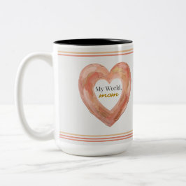 Caneca De Café Em Dois Tons Painted Heart Mom Quote Art