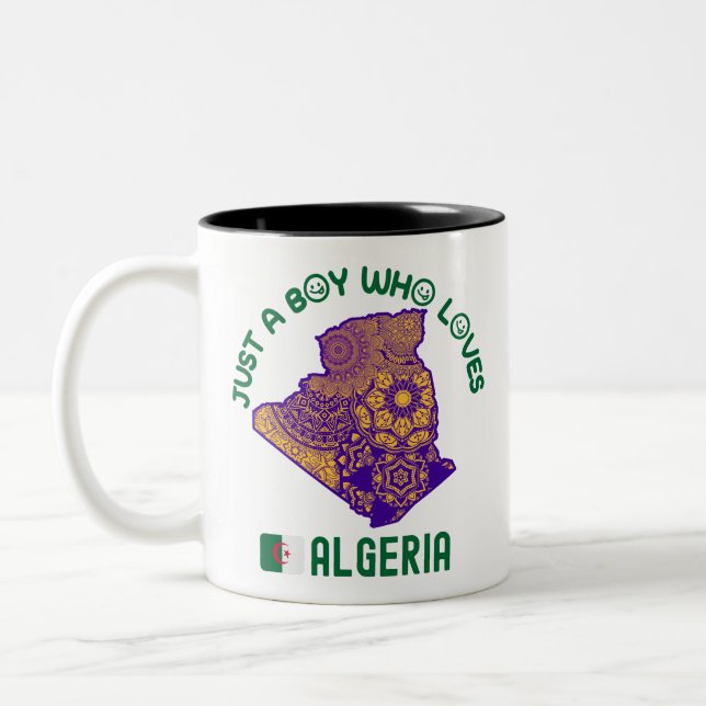 Caneca De Café Em Dois Tons País africano Argélia (Esquerda)