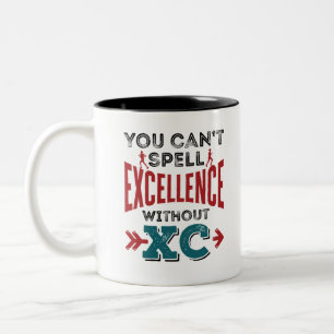 Caneca De Café Em Dois Tons País Cruzado Com Excelente Excelência XC