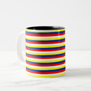 Caneca De Café Em Dois Tons País das faixas de bandeira da Venezuela na Malási