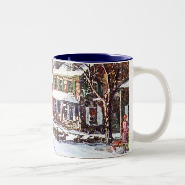 Caneca De Café Em Dois Tons País das maravilhas do inverno (Direita)