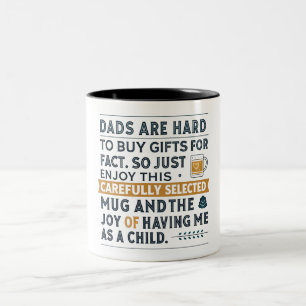 Caneca De Café Em Dois Tons Pais são Duros de presentes de Comprar para Fato. 
