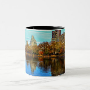 Caneca De Café Em Dois Tons Paisagem bonita do Central Park NYC