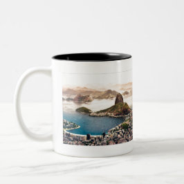 Caneca De Café Em Dois Tons Paisagem carioca