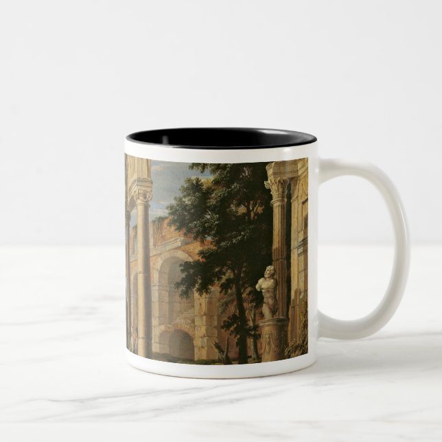 Caneca De Café Em Dois Tons Paisagem com ruínas, 1673 (Direita)