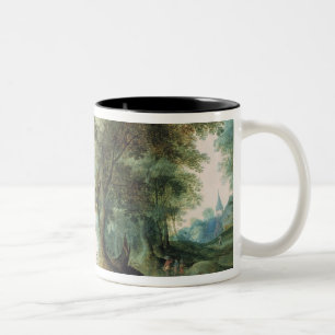 Caneca De Café Em Dois Tons Paisagem do rio