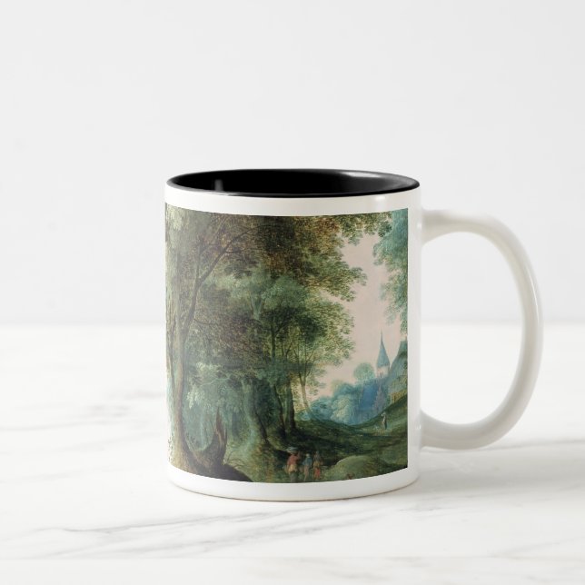 Caneca De Café Em Dois Tons Paisagem do rio (Direita)