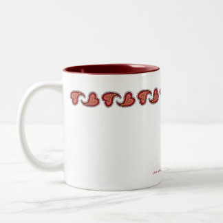 Caneca De Café Em Dois Tons Paisley Heart Mug
